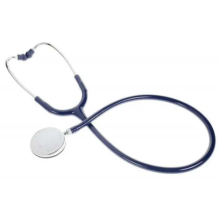 Stéthoscope simple pavillon chromé Laubry- Bleu marine