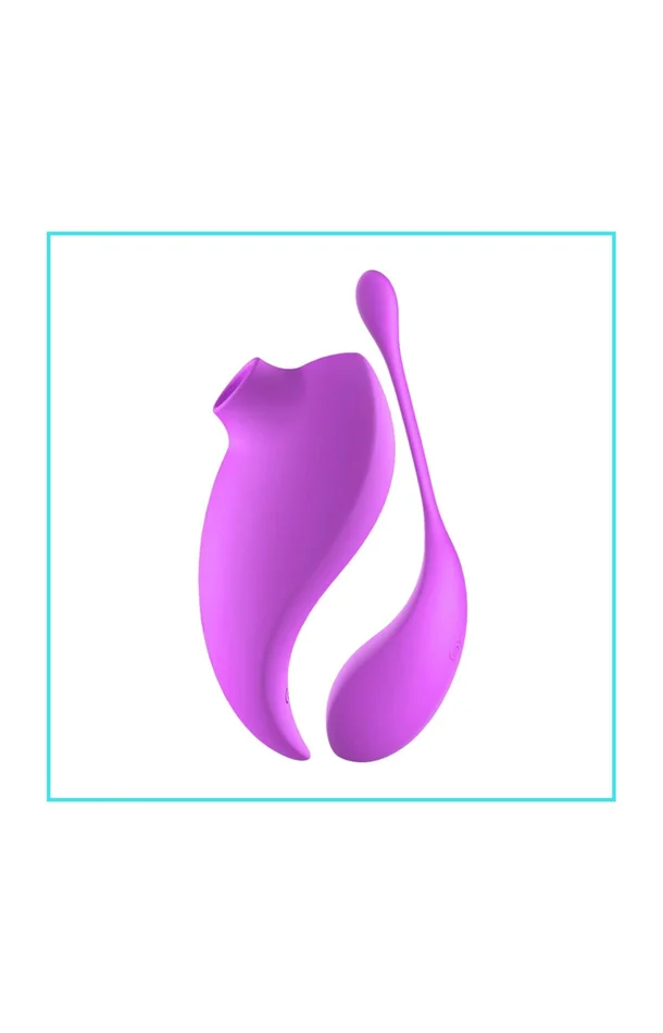 Stimulateur clitoridien 2-en-1 – Violet – 12 modes