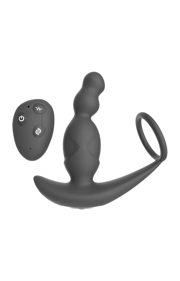 Stimulateur de prostate télécommandé – 10 modes – Gris – Homme