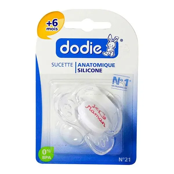 Sucette anatomique +6m n°21 silicone papa/maman