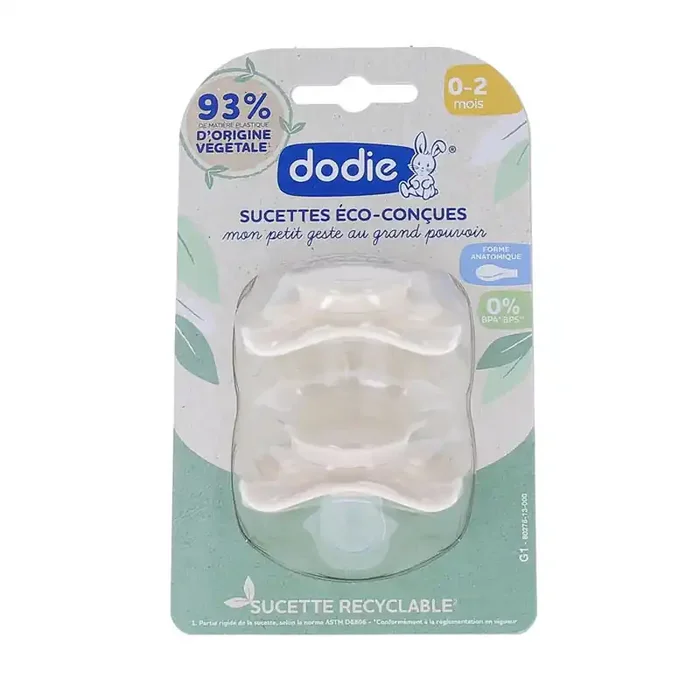 SUCETTES ECO CONÇUES ANATOMIQUES 0-2 mois DODIE