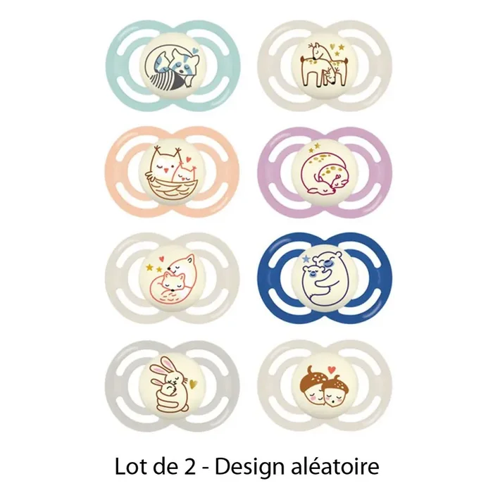 Sucettes Perfect Nuit – Silicone – 18 mois et plus – Par 2