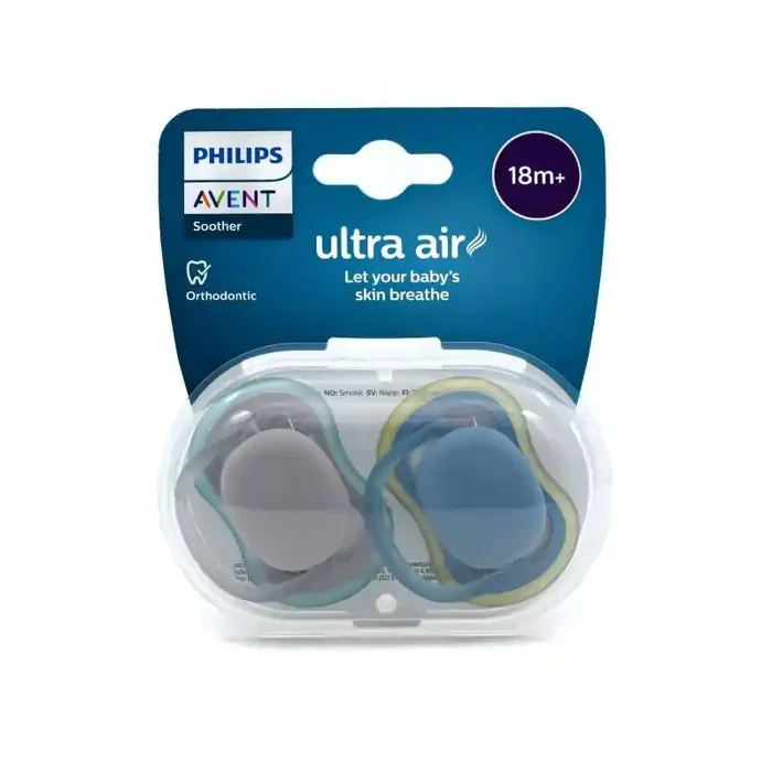 SUCETTES ULTRA AIR COLORIS ROSE BLEU 18 mois + AVENT