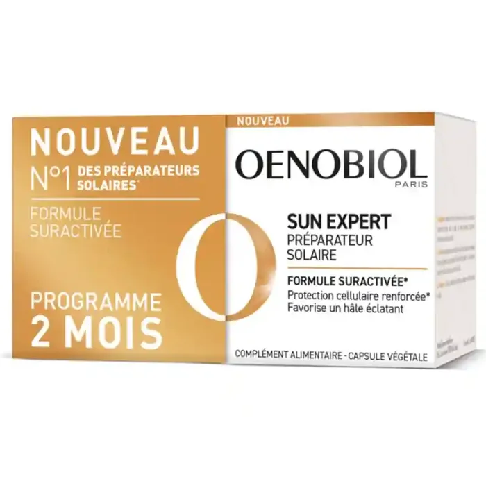 SUN EXPERT PREPARATEUR SOLAIRE LOT DE 2 X 30 CAPSULES OENOBIOL