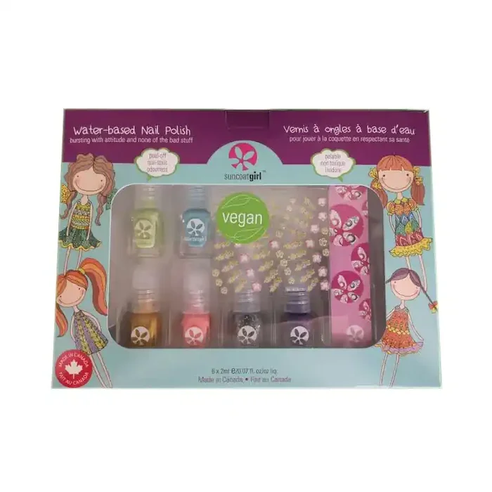 SUNCOATGIRLS MINI VERNIS ONGLES à base d‘eau VEGAN 6 X 2ML