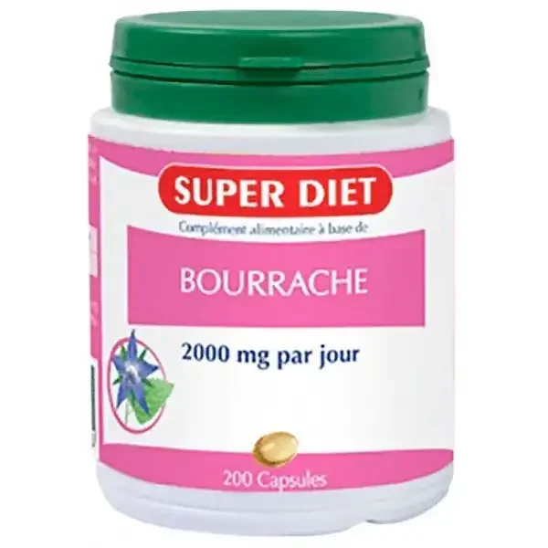 SuperDiet Huile de Bourrache Capsules x 200