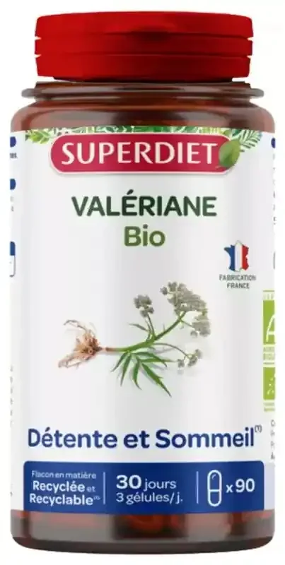 Superdiet Valériane – Détente et Sommeil Bio 90 Gélules