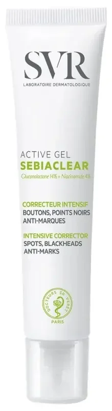 SVR Sebiaclear Active Gel _ Correcteur Intensif Boutons Points Noirs Anti-Marques 40 ml _