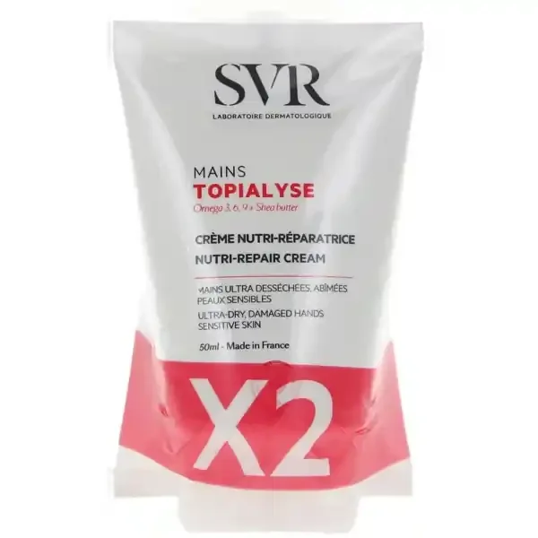 SVR Topialyse Crème Nutri-Réparatrice Mains Lot de 2 x 50 ml