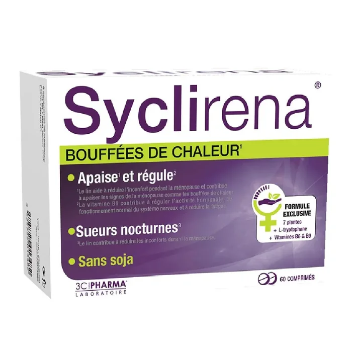 Syclirena – Bouffées de chaleur Sueurs nocturnes – 60 Comprimés