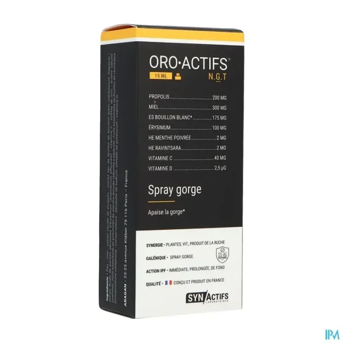 Synactifs oro actifs spray gorge 15ml