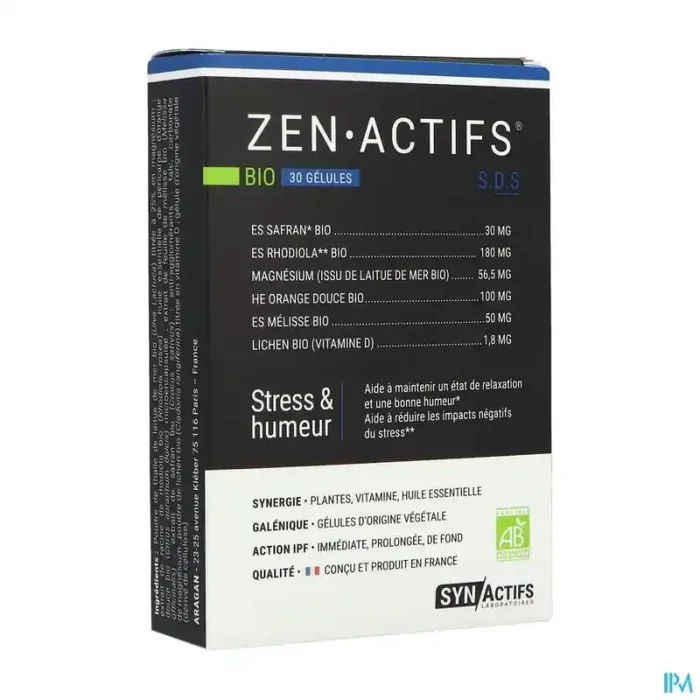 Synactifs zen actifs bio gelule 30