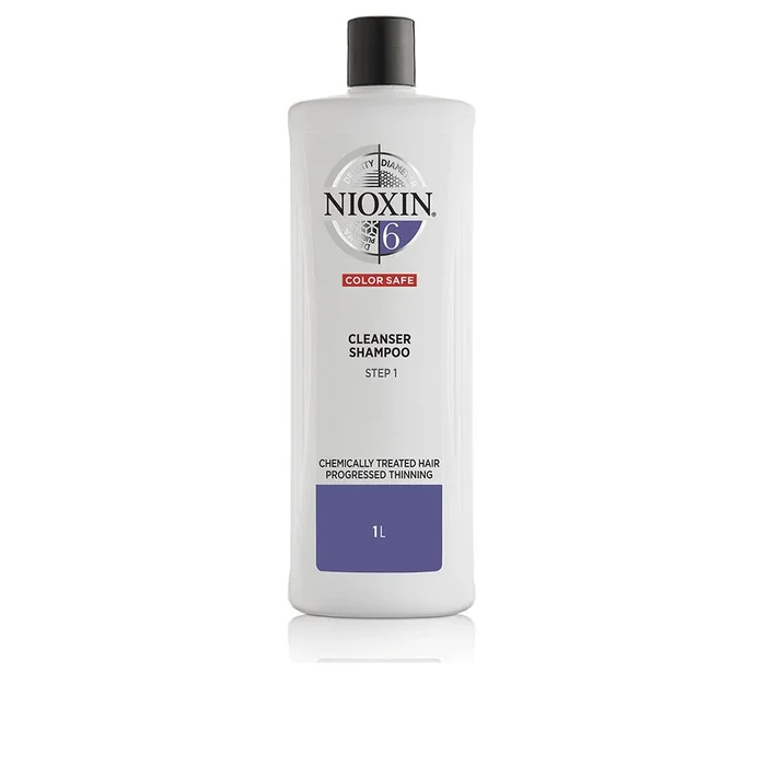 SYSTEM 6 – Shampooing – Pour cheveux traités chimiquement et très affaiblis – Étape 1 1000 ml