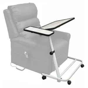 Table mobile Cérusée avec tablette latérale pour Fauteuil Releveur