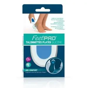Talonnettes plates de confort en silicone avec insert central – 5mm