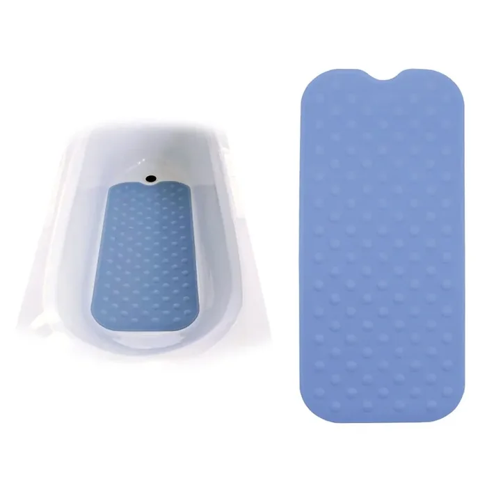 Tapis de baignoire antidérapant – 90 x 40 cm – Bleu