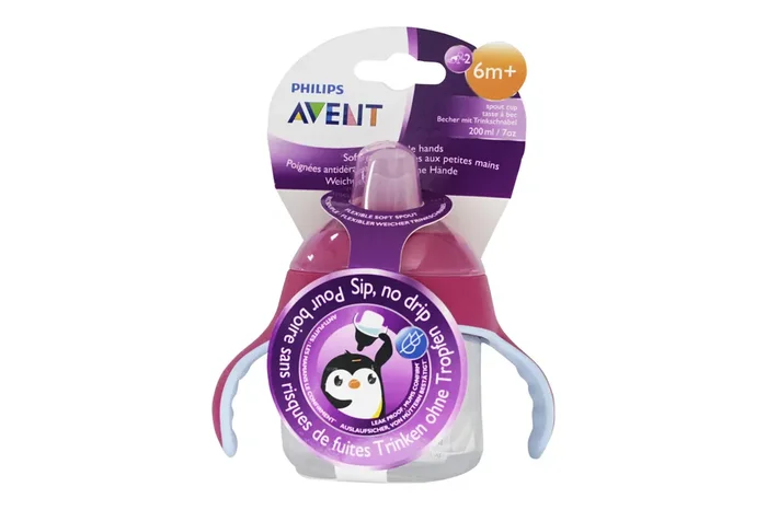 Tasse à bec anti-fuites +6 mois 200ml rose