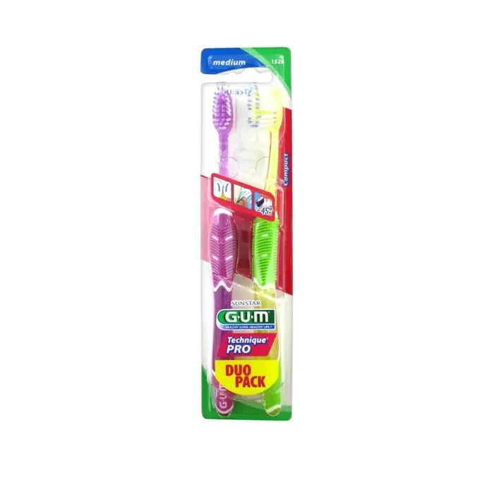 TECHNIQUE PRO BROSSE A DENTS MEDIUM REF 1528 x2 GUM