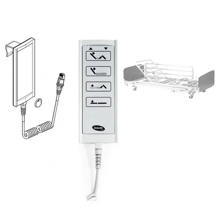 Télécommande 4 boutons Lit Médical Alegio NG – 4 Fonctions – Sans verrou