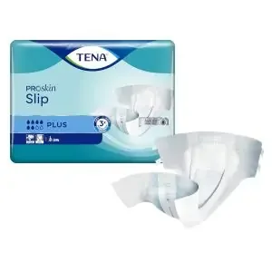 Tena Slip Proskin Plus – Protections incontinence urinaire ou fécale modérée à moyenne – Paquet de 30