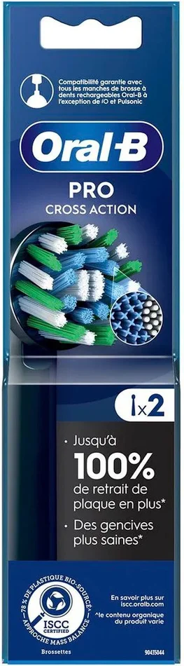 Têtes de brosse Oral-B CrossAction noires – 2 pièces