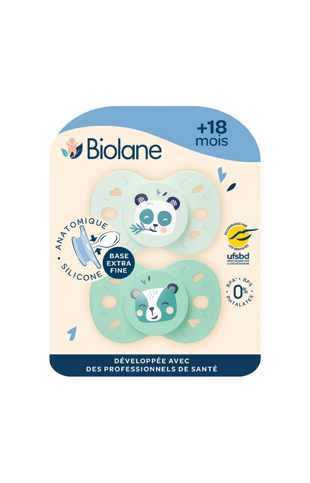 Tétines anatomiques – Animaux – 18 mois et plus – Vert clair & foncé