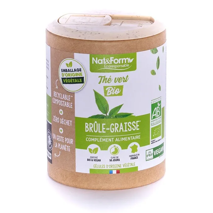 Thé Vert Bio – Brûle graisse – 90 Gélules