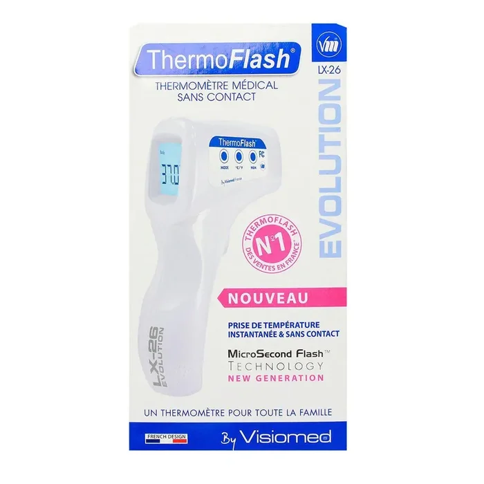 Thermoflash thermomètre LX-26 sans contact coloris blanc