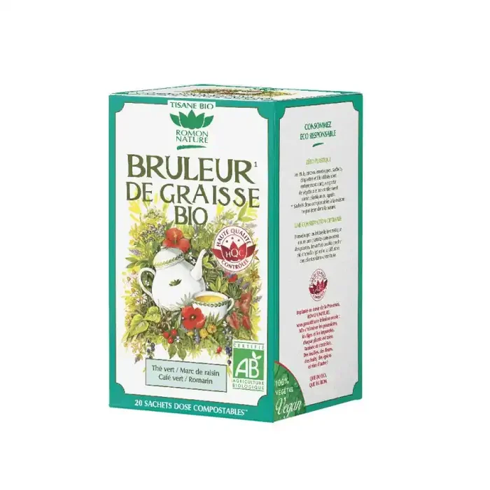 TISANE BRULEUR DE GRAISSE BIO 20 sachets ROMON NATURE