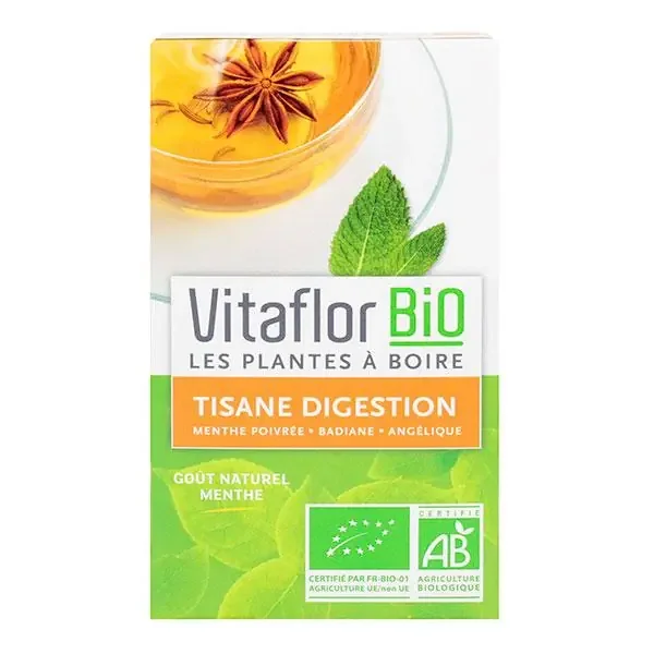 Tisane digestion bio goût naturel menthe 18 sachets