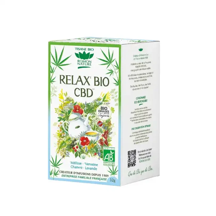 TISANE RELAX CBD BIO 20 SACHETS ROMON NATURE