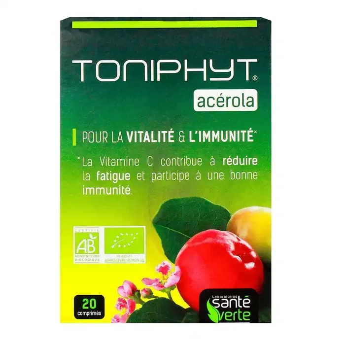 Toniphyt Acerola Bio – Vitalité Immunité – 20 comprimés