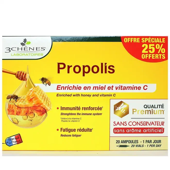 Tonus et immunité Propolis défenses naturelles 20 ampoules