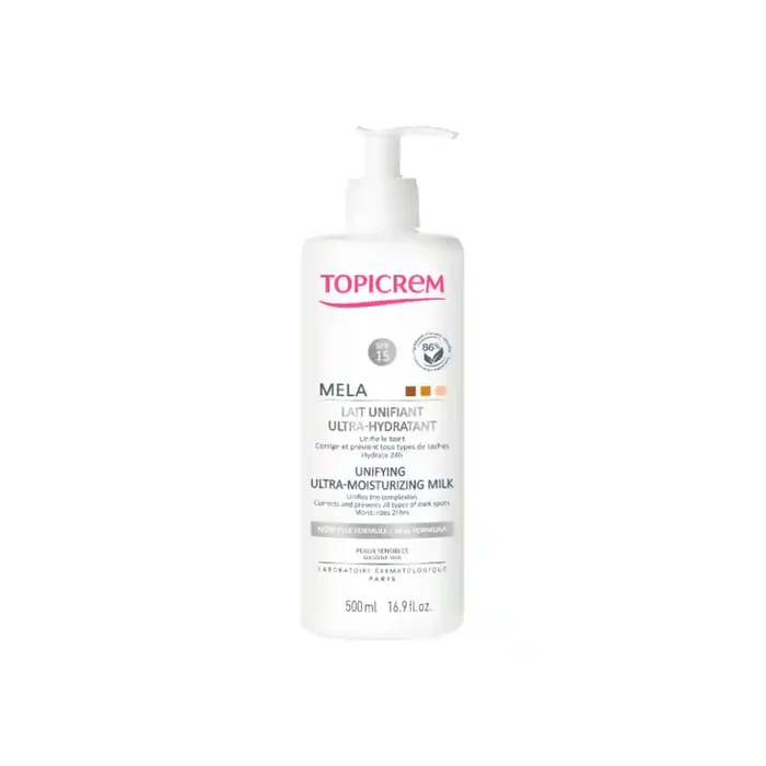 Topicrem Mela lait unifiant ultra-hydratant SPF15 – 500ml