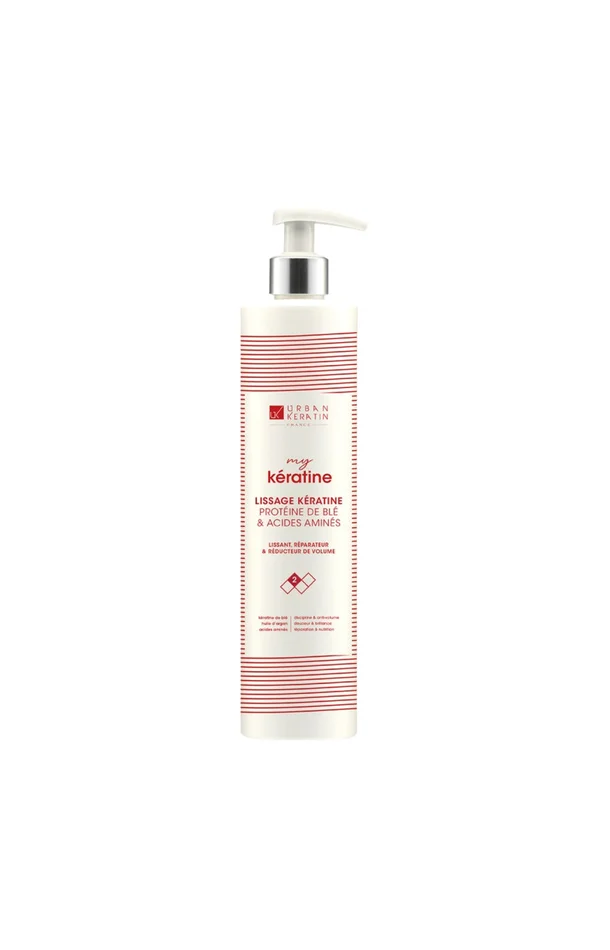 Traitement lissant à la kératine – Cheveux abîmés et bouclés – 400 ml