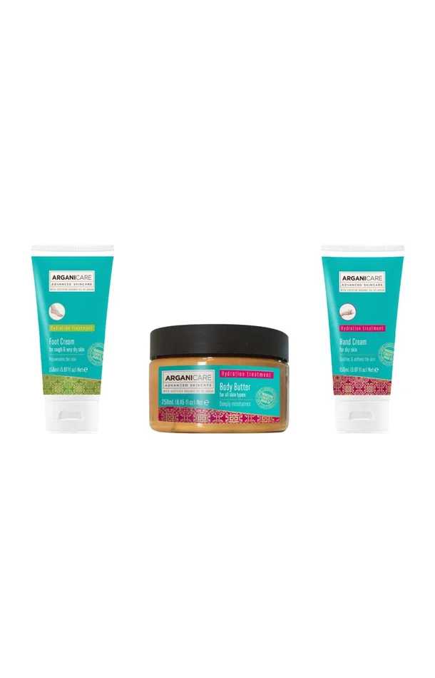 Trio hydratation – Huile d’argan bio – Corps, mains & pieds