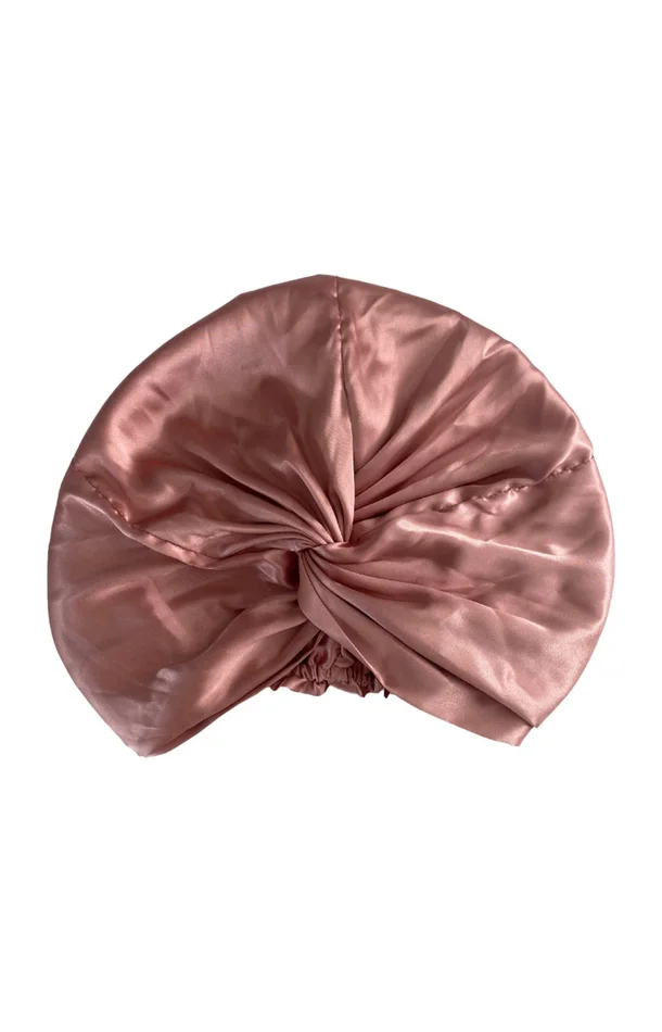 Turban cheveux en satin – Rose gold