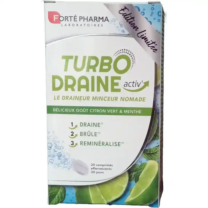 TURBO DRAINE ACTIV‘ 20 COMPRIMES EFFERVESCENTS FORTE PHARMA