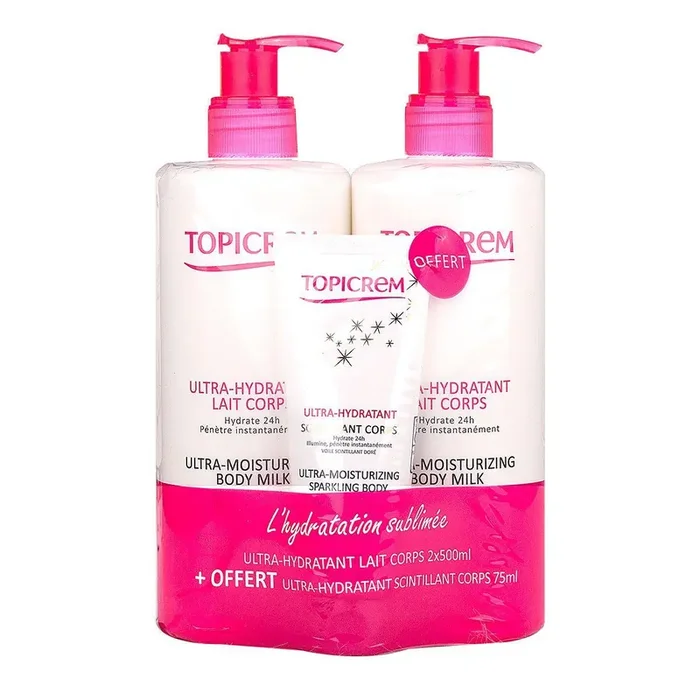 Ultra hydratant lait corps 2x500ml + scintillant corps 75ml
