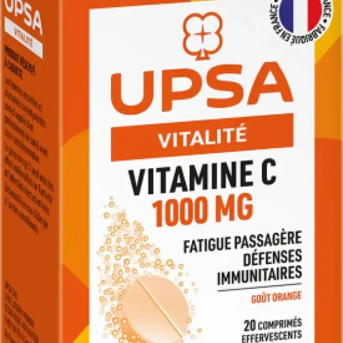Upsa Vitamine C 1000mg Comprimés effervescents – boîte de 20