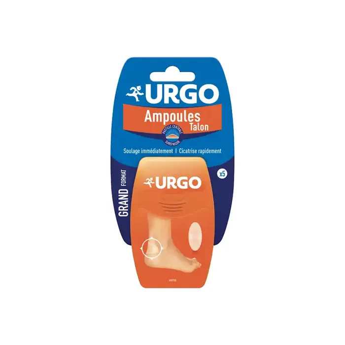 Urgo ampoules traitement talon grand format 5 pieces
