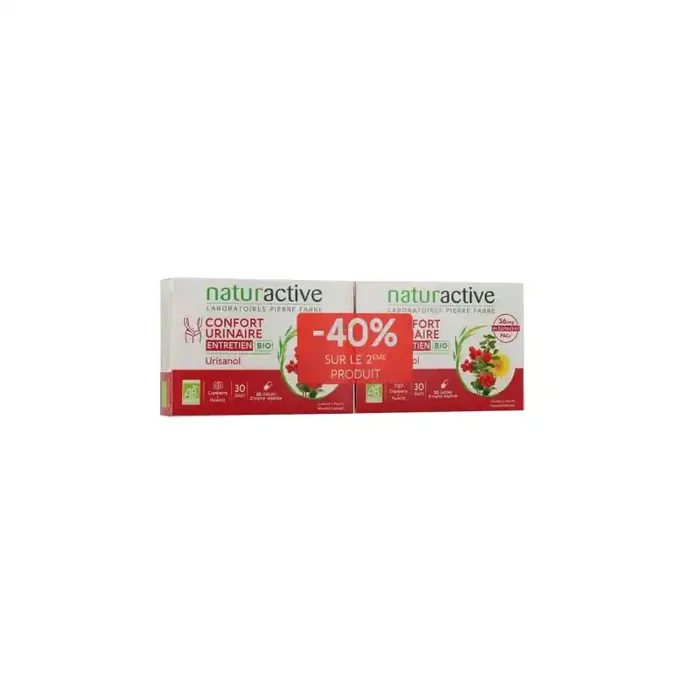 URISANOL CONFORT URINAIRE ENTRETIEN BIO LOT DE 2X30 GELULES NATURACTIVE