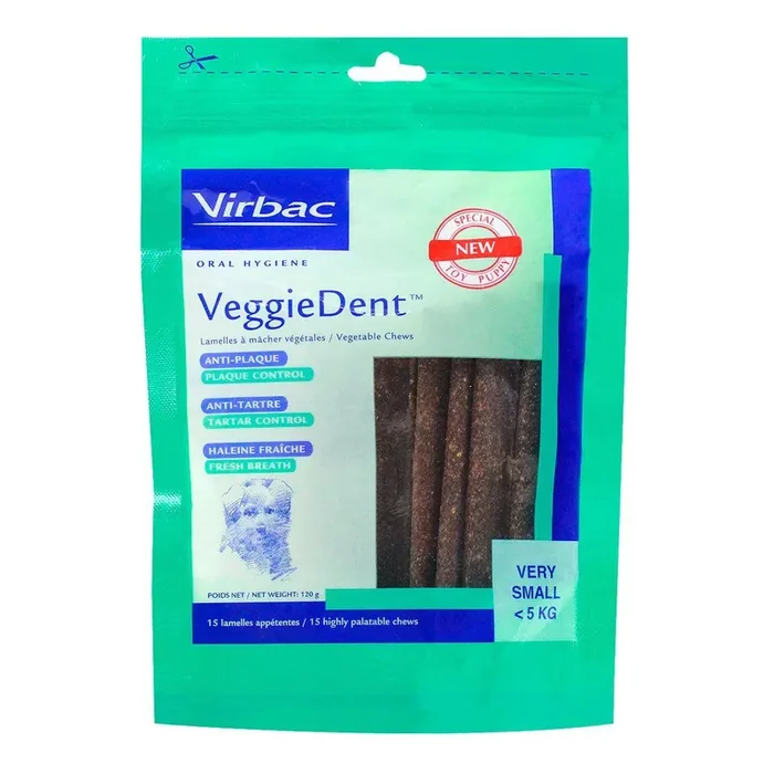 Veggie dent 15 lamelles à mâcher pour chien de moins de 5kg