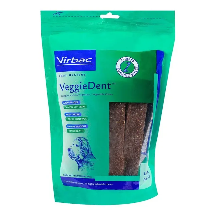 Veggie dent 15 lamelles à mâcher pour chien de plus de 30kg