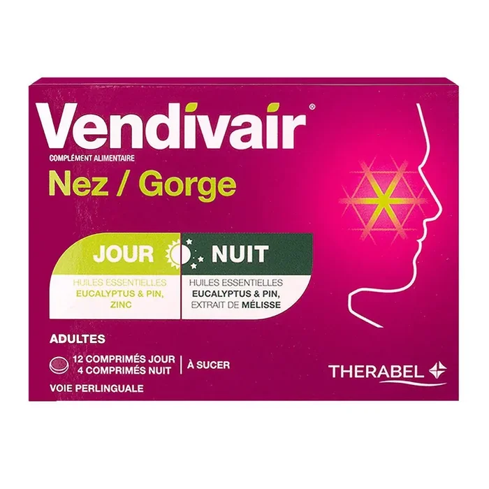 Vendivair nez/gorge 16 comprimés
