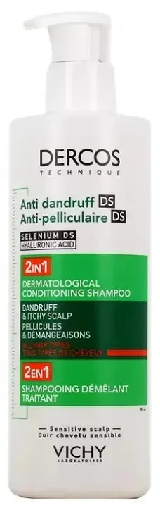 Vichy Dercos Shampoing Démêlant Traitant Anti-Pelliculaire 390 ML