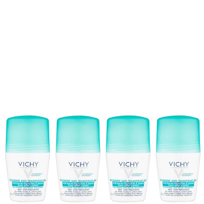 VICHY No Marks Roll-on Deodorant Set 4 x 50ml