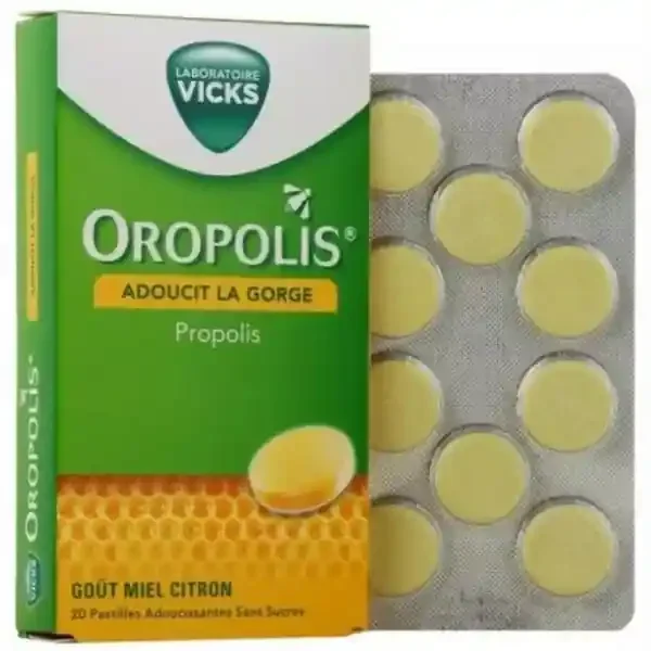 Vicks Oropolis Pastilles Adoucissantes Miel citron x 20