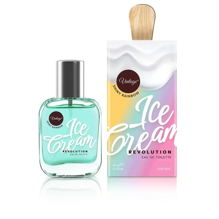 Vintage Fun Beauty ICE CREAM shiny rainbow