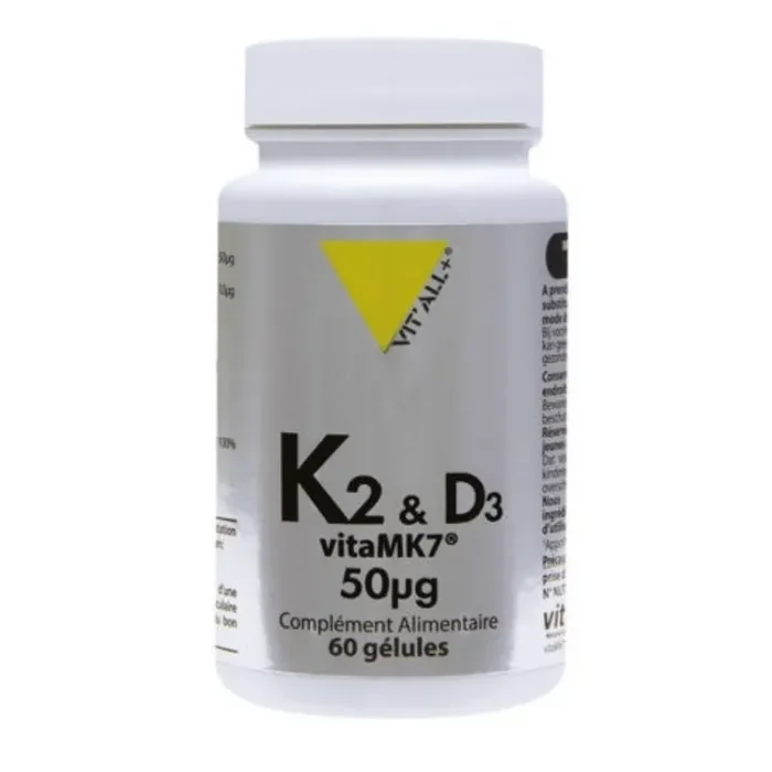 Vit‘all+ K2 & D3 VitaMK7® 50µg 60 gélules